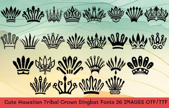 Cute Hawaiian Tribal Crown Font