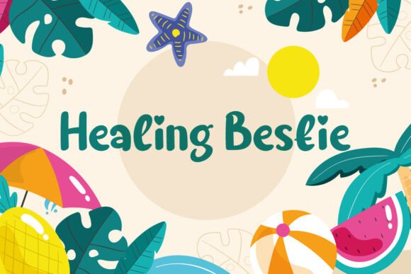 Healing Bestie: A Cute Font for Creative Projects