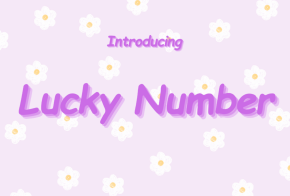 Lucky Number Font for Editorial Design