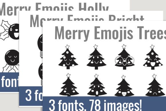 Merry Emojis Trees Dingbats Font