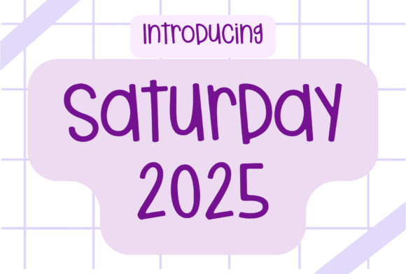 Saturday 2025 Font