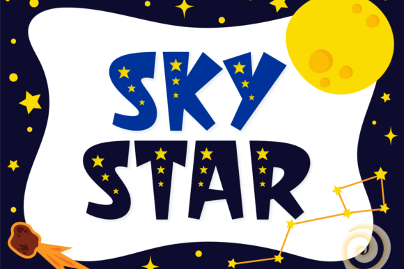 Sky Star Font: Vintage Charm for Creative Projects