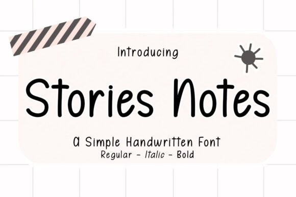 Stories Notes Font for Creative Design